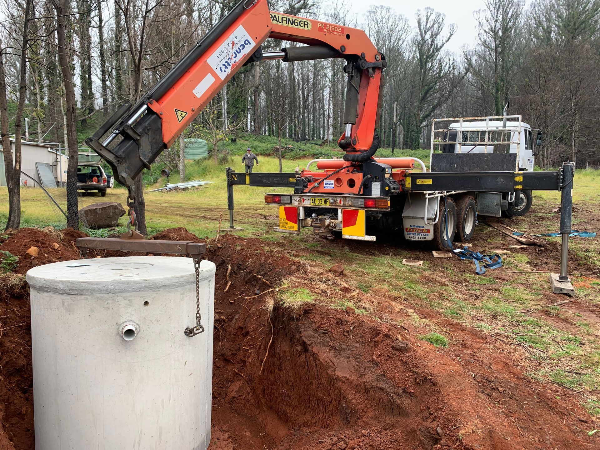 Council Machinery Unloading Tank — Bennett's Environmental In South Nowra, NSW