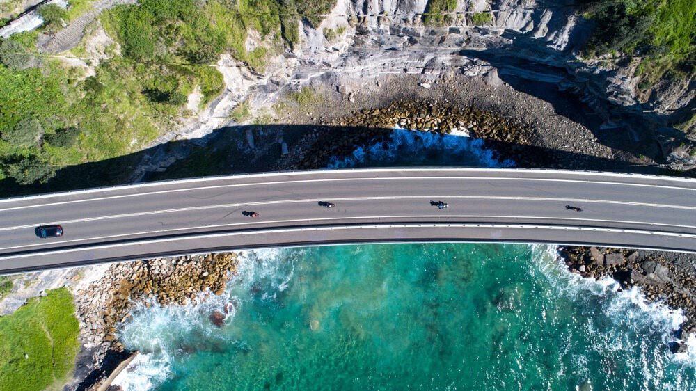 An Aerial View Of A Bridge Over A Body Of Water — Bennett's Environmental In Wollongong, NSW