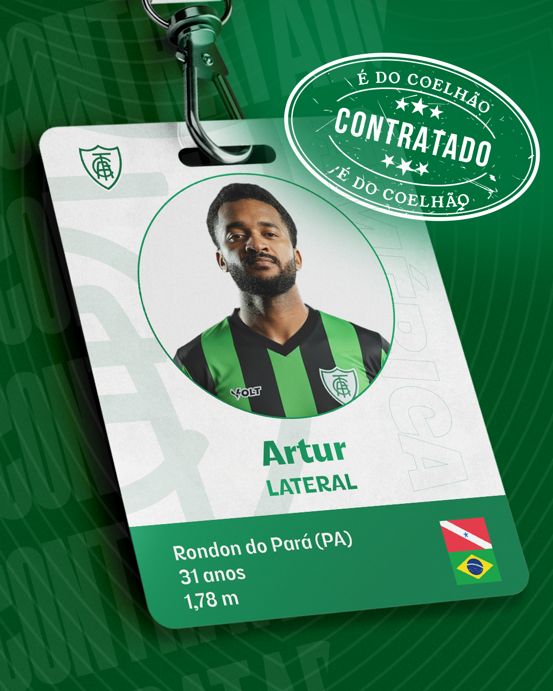 Artur é o novo reforço do América para 2026