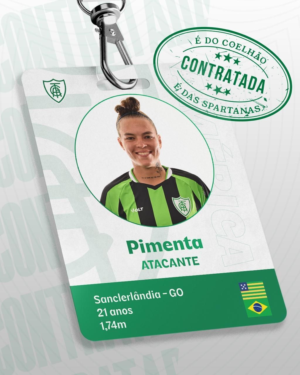 SPARTANAS ACERTAM A CONTRATAÇÃO DA ATACANTE PIMENTA