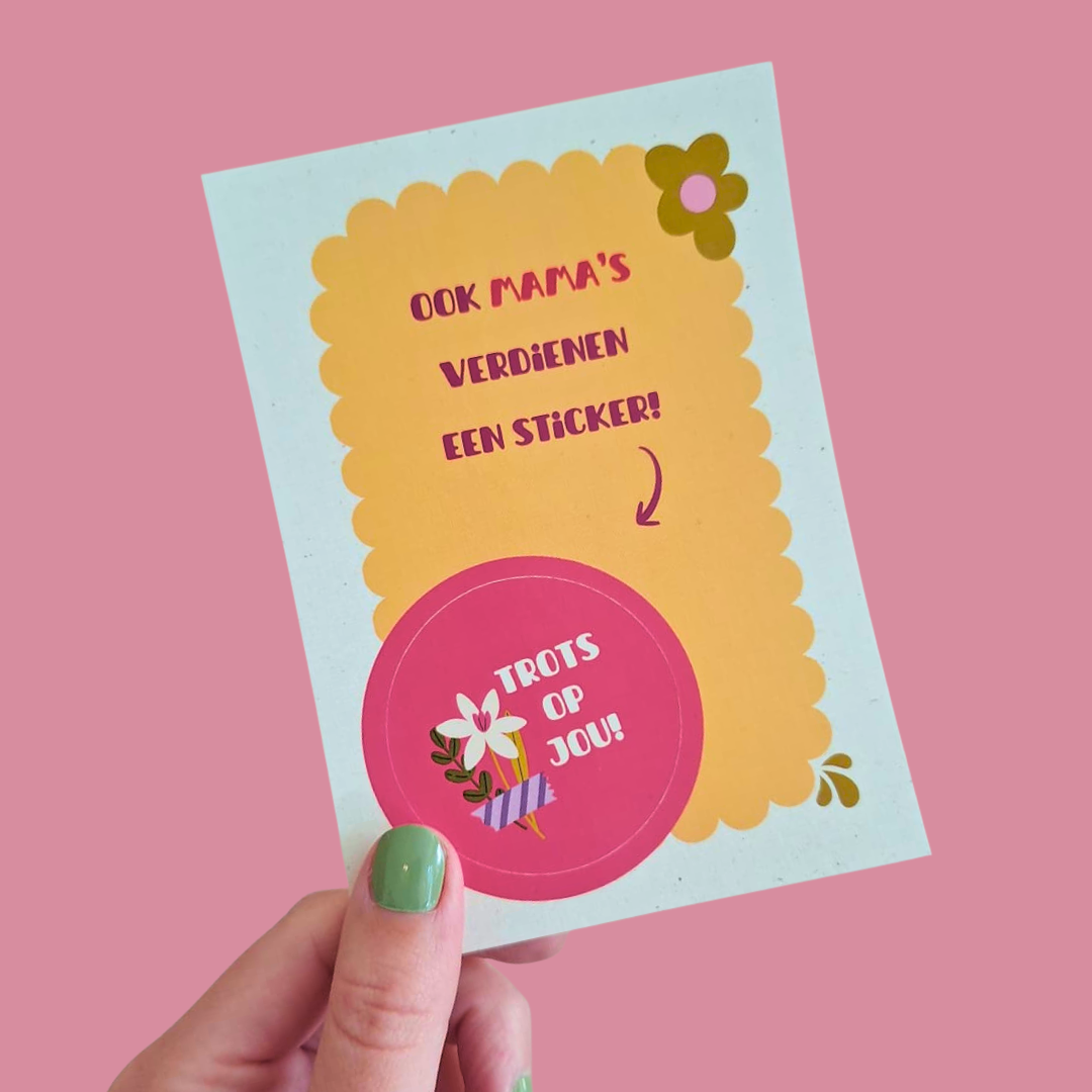 StickerPost | Kaartje Ook mama's verdienen een sticker