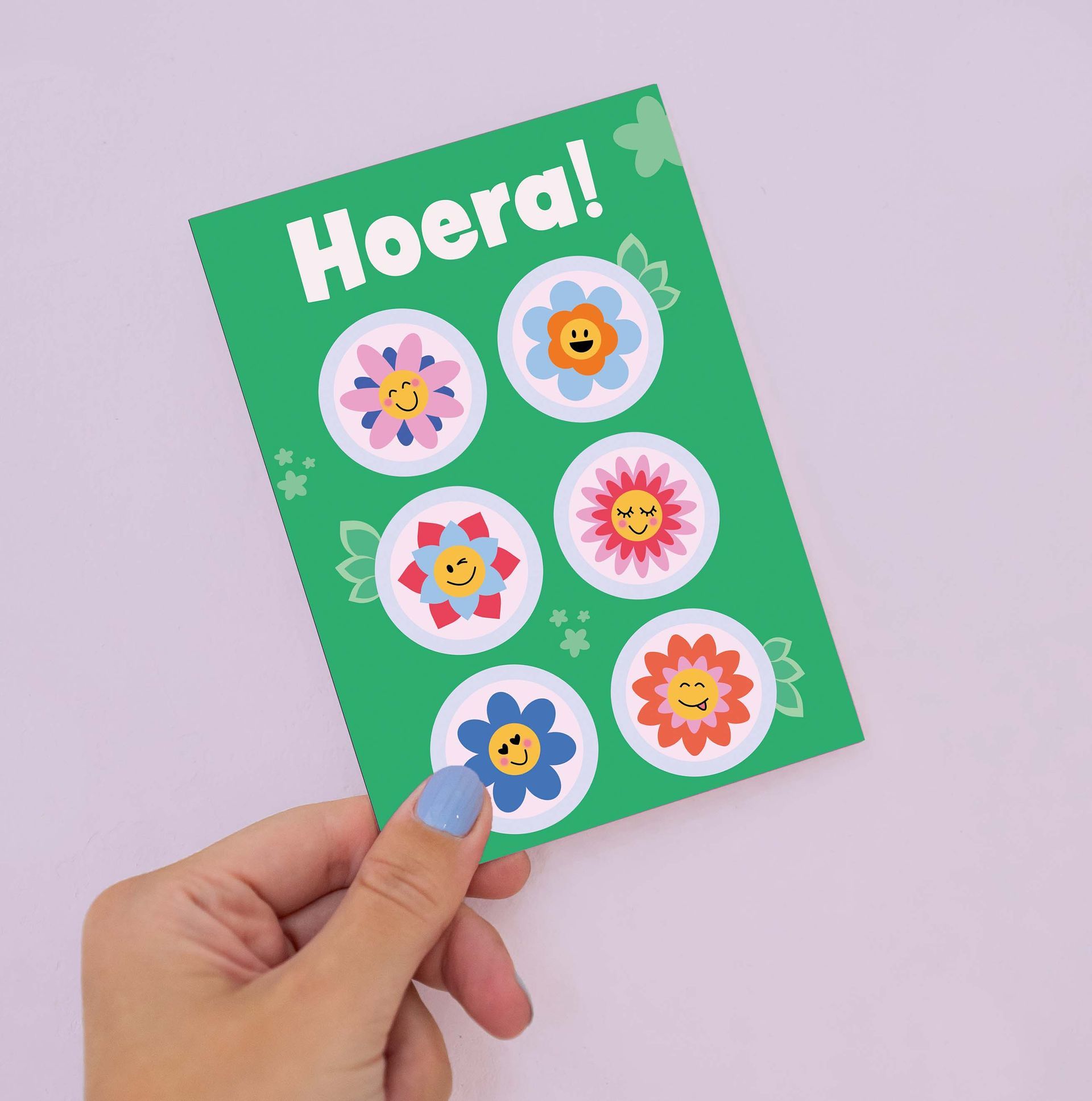 StickerPost stickerkaart bloemetjes