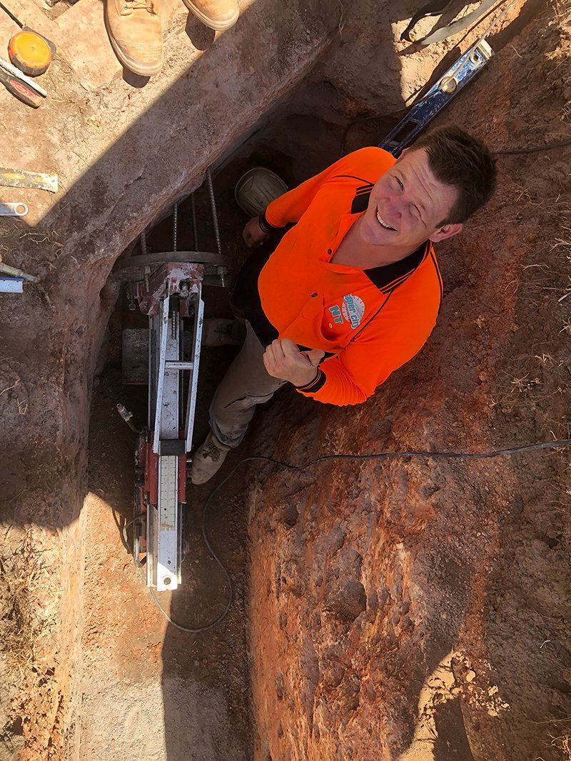 Man Drilling — Super City Concrete Cutting In Darwin, NT
