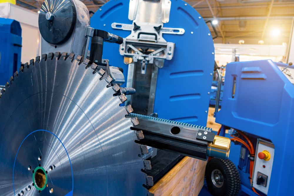 A Person Is Using A Concrete Saw To Cut A Road — Eclipse Hire In  Cairns, QLD