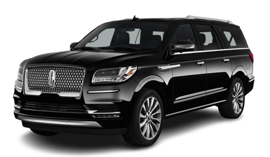 A black lincoln navigator is shown on a white background.