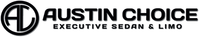 The logo for austin choice executive sedan and limo