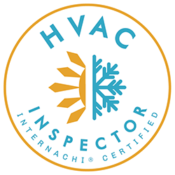 HVAC Inspector certified seal with a sun and snowflake symbol.