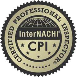 Gold and black InterNACHI CPI certification seal.