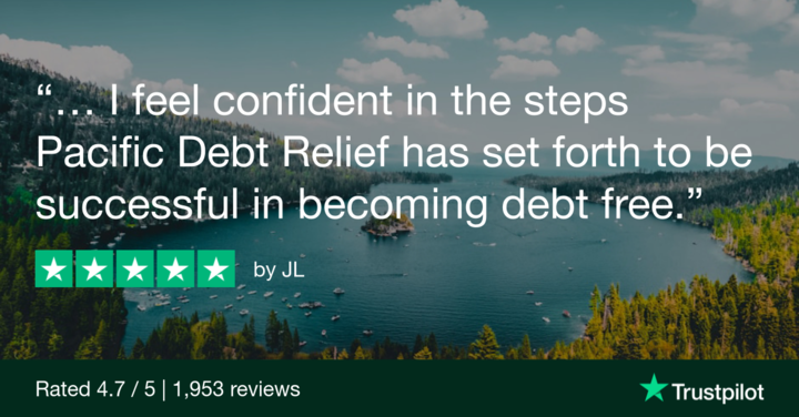 5-star review by JL to Washington Debt Relief, feeling assured about becoming debt-free.