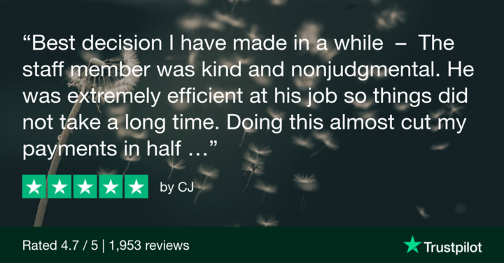 CJ shares a 5-star review for South Carolina Debt Relief, calling this the best decision.