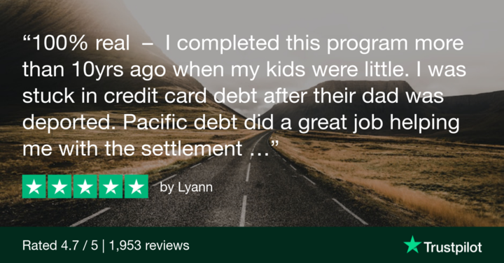 Kansas Debt Relief 5-star review by Lyann, grateful for debt relief.