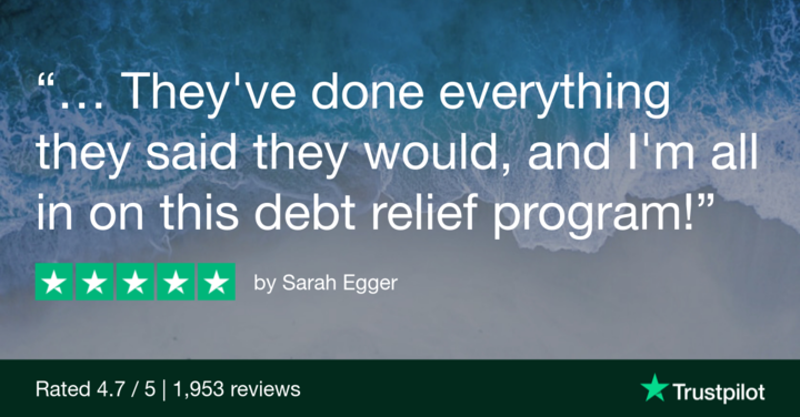 Sarah shares a 5-star review for Kansas Debt Relief, trusting the program to handle her debt.