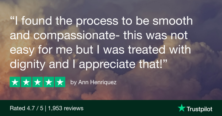 Connecticut Debt Relief 5-star Trustpilot review from Ann, happy with a stress-free process.