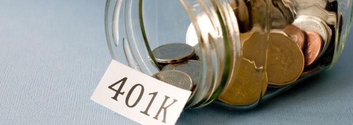 Image showing a glass jar with a penny inside, labeled '401k', symbolizing the concept of using minimal 401k savings to address credit card debt, as discussed in the article 'Is it Good To Pay Off Your Credit Cards With a 401k Loan?
