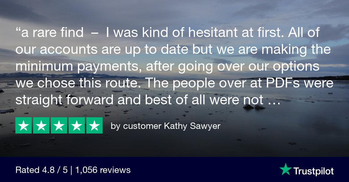 5 Stars Pacific Debt Customer Review from Trustpilot