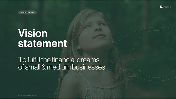 Vision statement graphic: Girl looking up; 