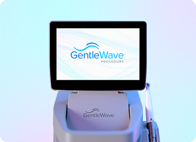 GentleWave dental procedure machine with a screen displaying the logo.