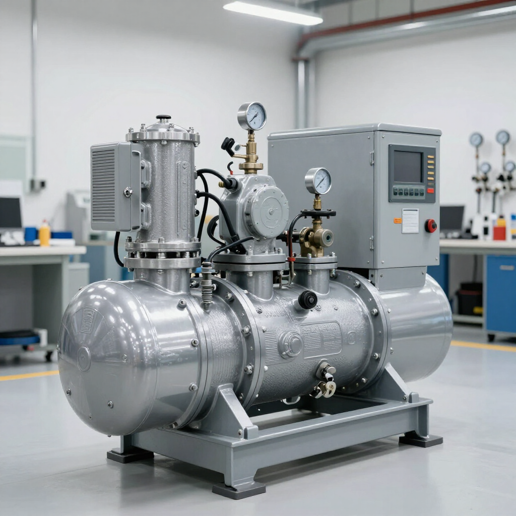 Técnico realizando diagnóstico en compresor de aire