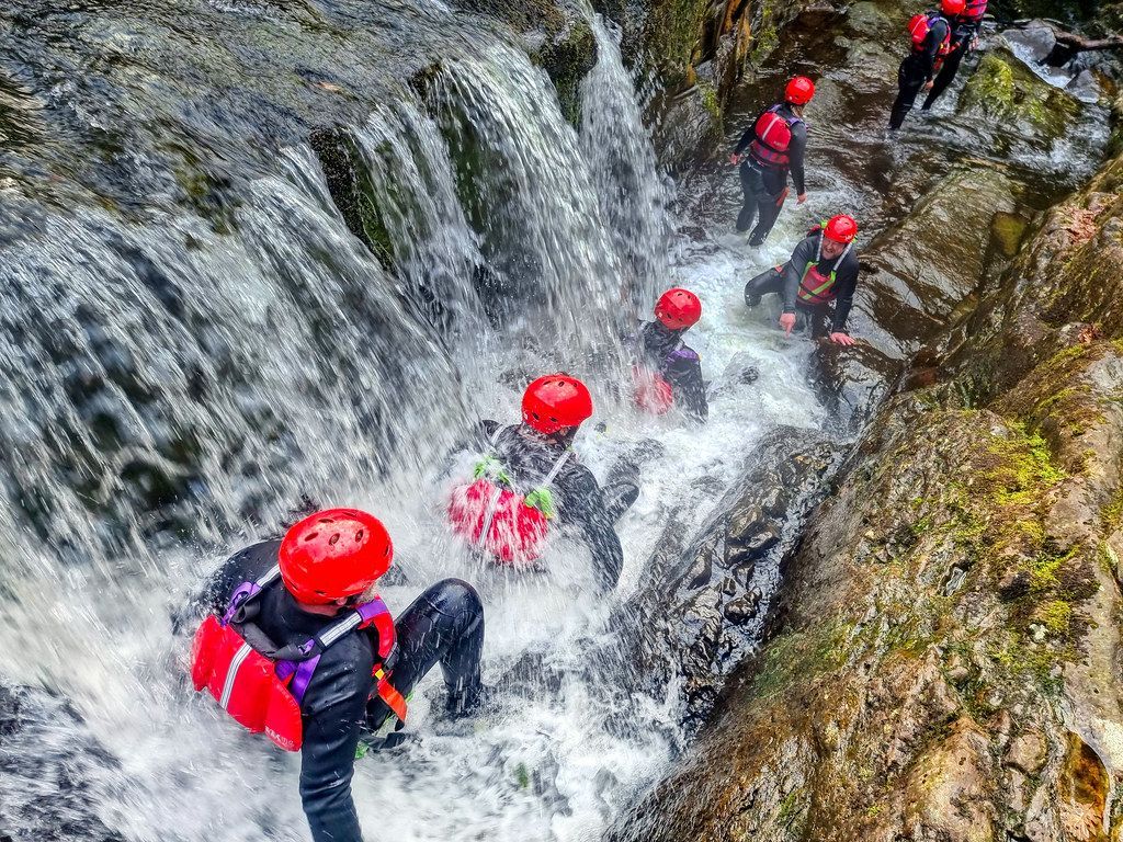 Canyoning in Snowdonia, Wales
