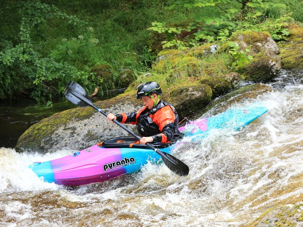 Kayak coaching at Canolfan Tryweryn