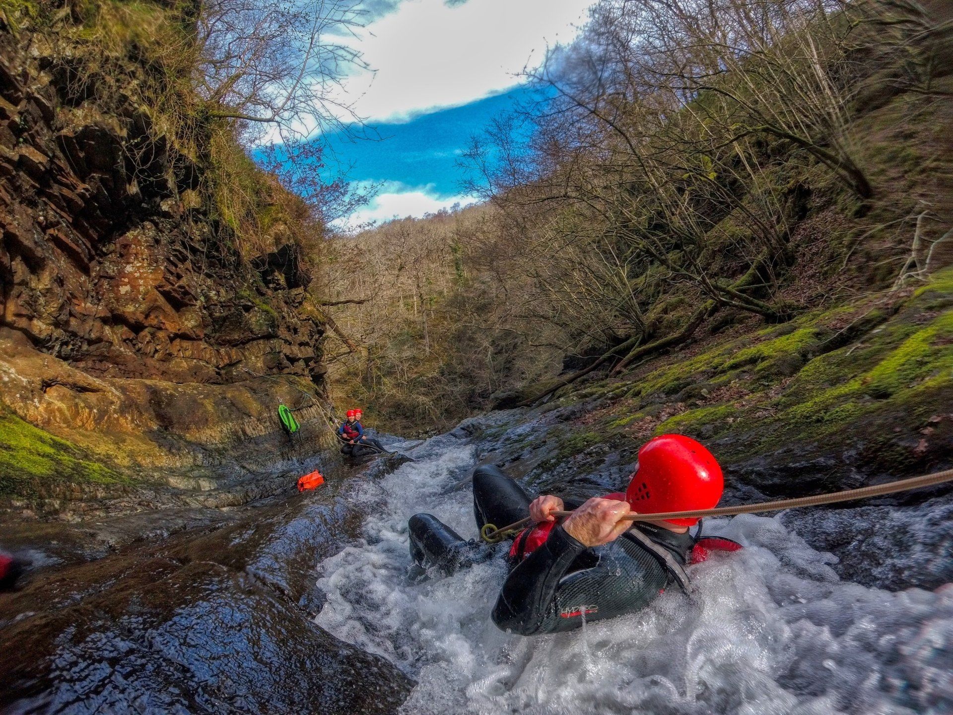 Canyoning in Snowdonia, Wales