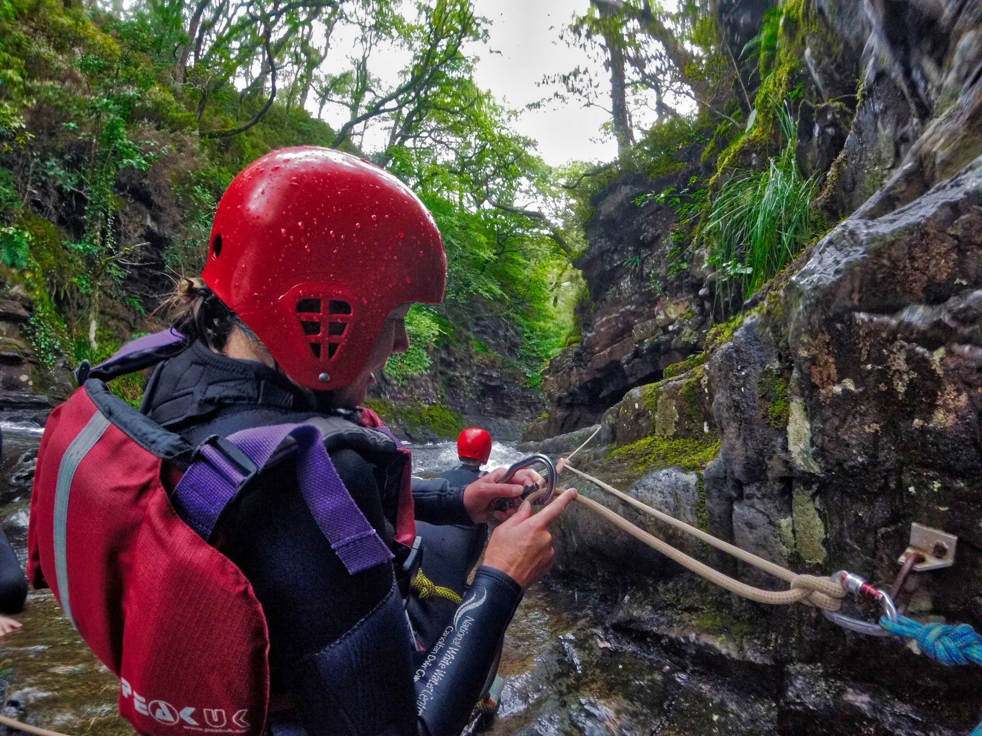 Canyoning in Snowdonia, Wales