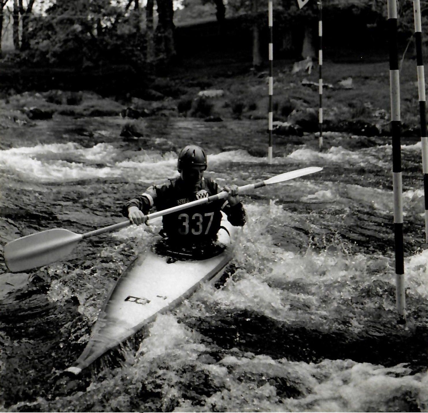 Slalom kayaking on the Tryweryn