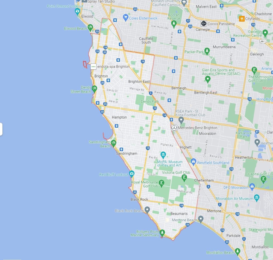 Bayside Victoria on Google Map