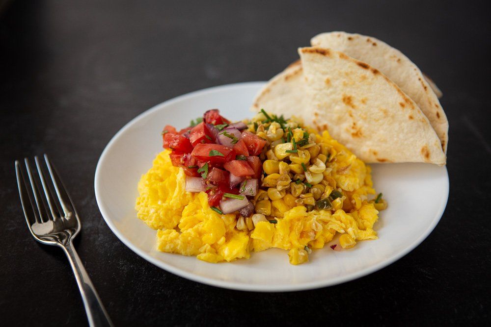 Roasted Fresh Corn on Duck Egg