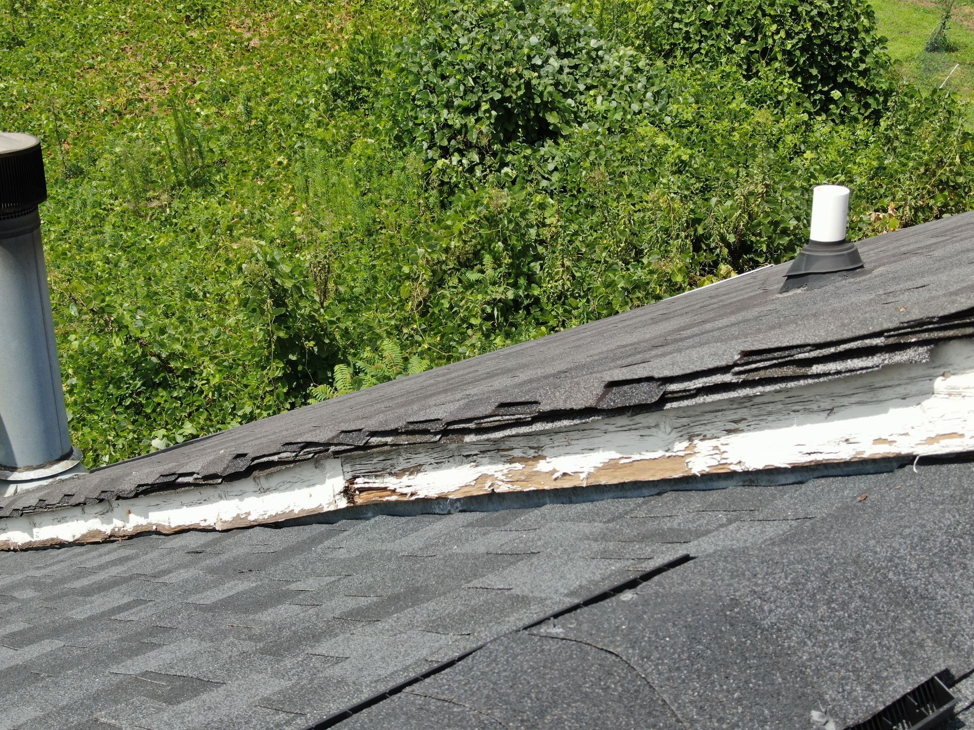 Don't get caught in the deductible trap: This image shows the potential consequences of unethical roofing practices.