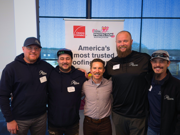 Some of the NBS Team with Adam Bensman, The Roof Strategist.