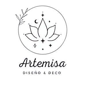 Logotipo: Círculo con flor de loto, luna, estrellas y el texto 