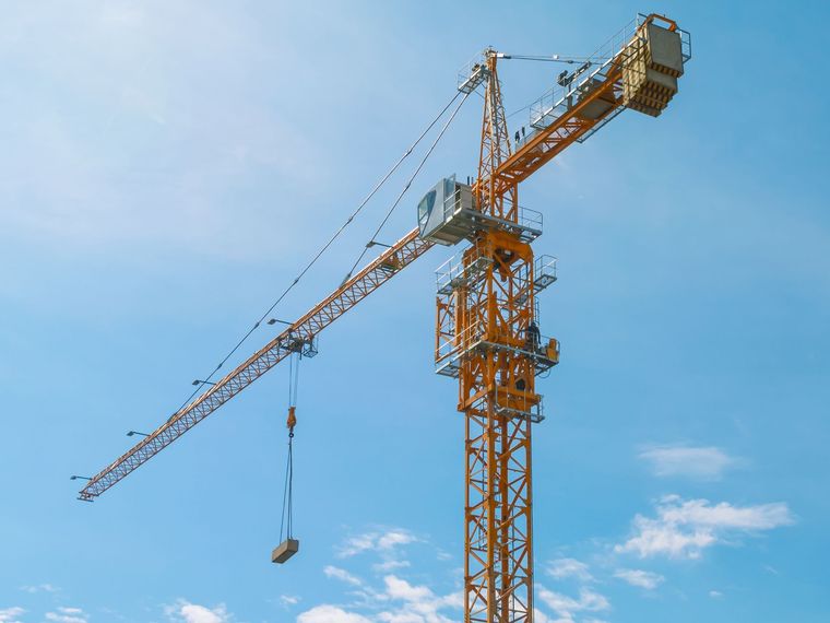 A Large Yellow Construction Crane