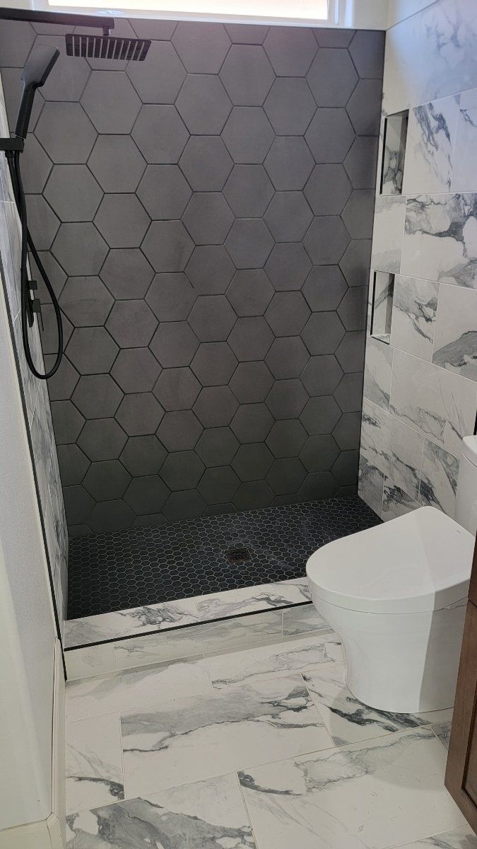 Bathroom shower tile remodel