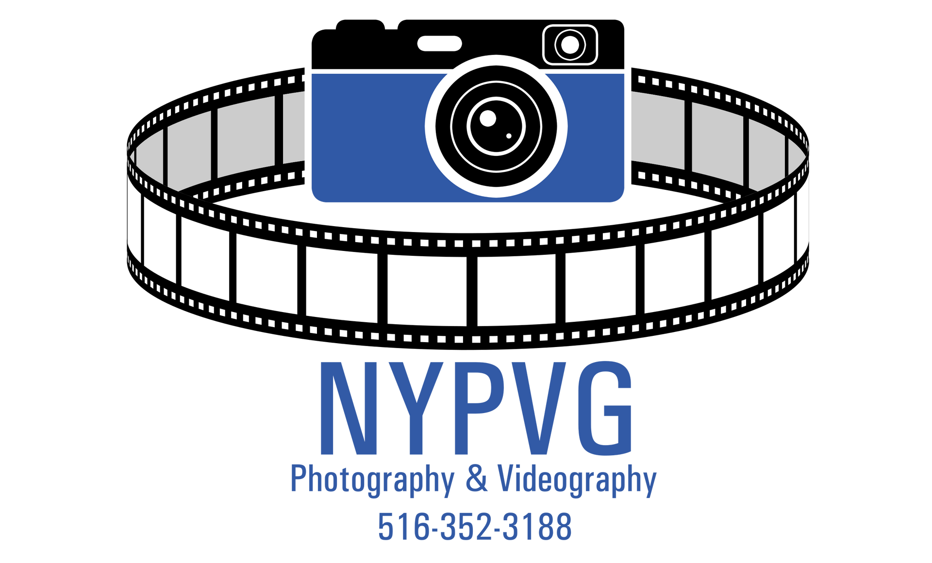 A logo for nypvg photography and videography shows a camera surrounded by film strips.