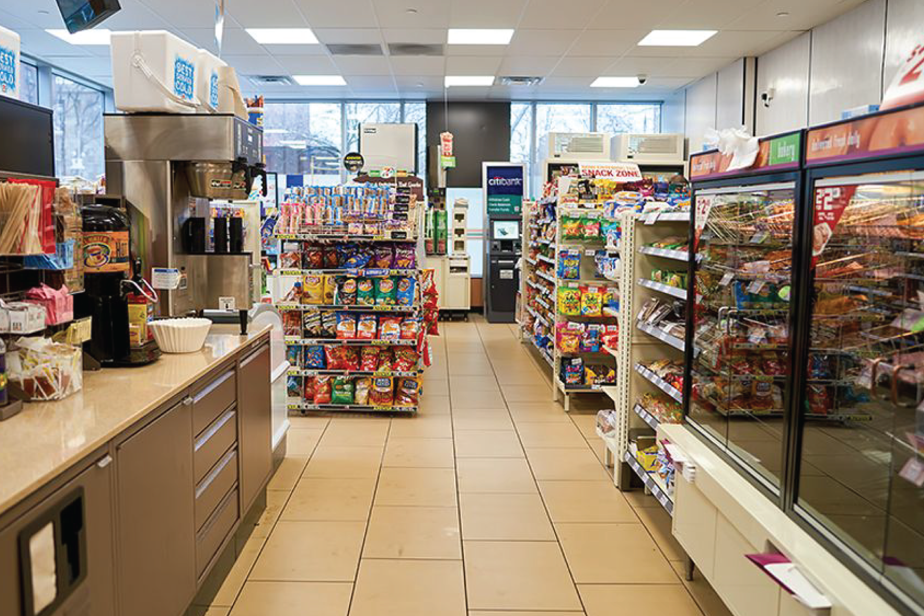 A convenience store filled with lots of food and drinks.