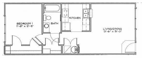 1 Bedroom Floorplan