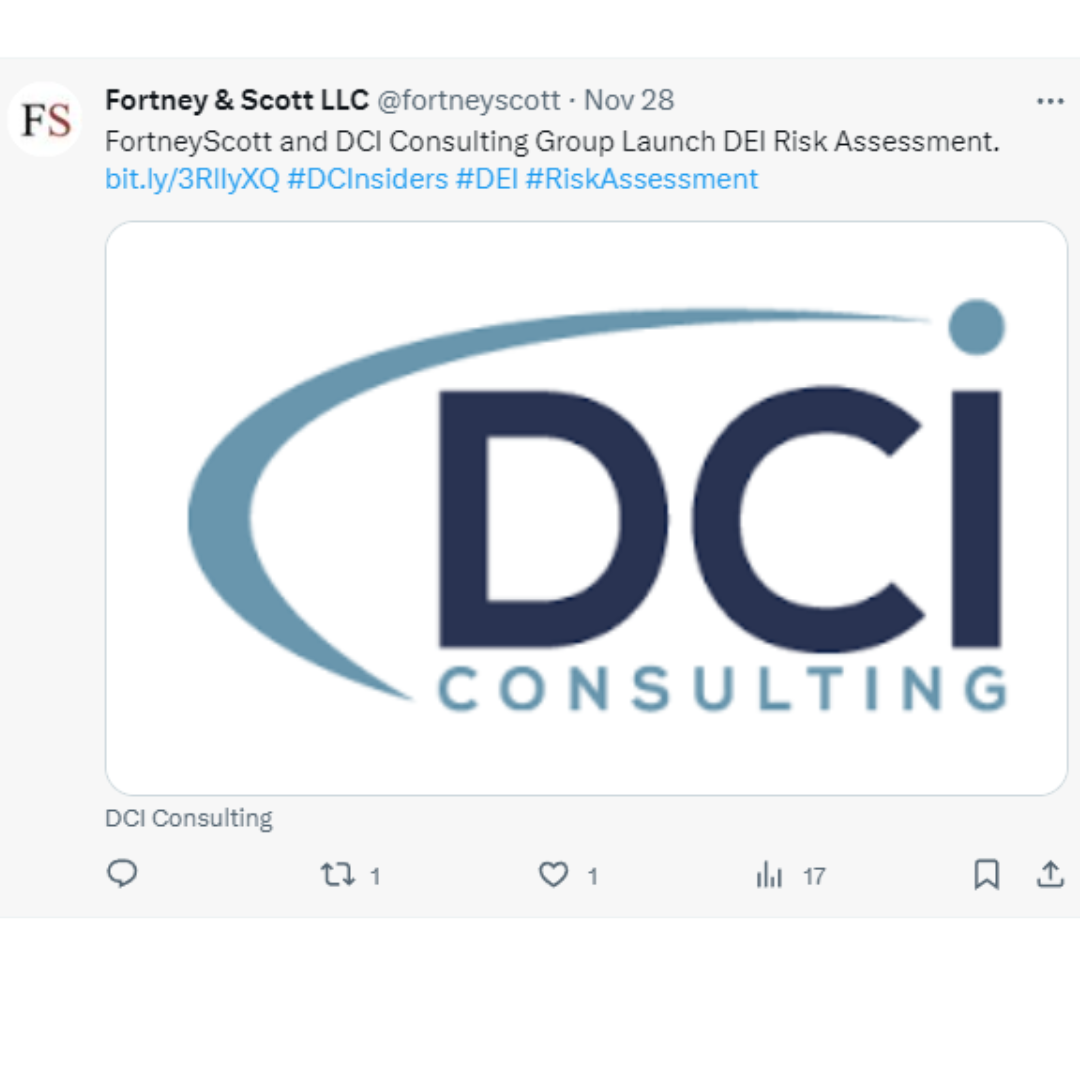 FortneyScott and DCI Consulting Group Launch DEI Risk Assessment.