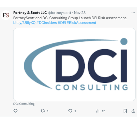 FortneyScott and DCI Consulting Group Launch DEI Risk Assessment.