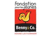 The logo for fondation pour les jeunes benny & co.