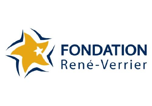 Le logo de la fondation rené-verrier a une étoile jaune au milieu.