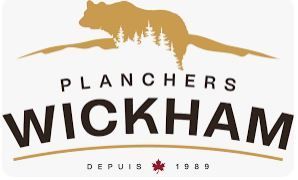 Le logo des planchers wickham a un écureuil dessus.