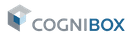 Un logo pour cognibox avec un cube au milieu