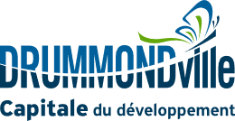 The logo for drummondville capitale du developpement