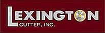 The lexington cutter inc logo is on a red background.
