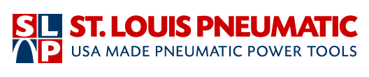 A logo for st. louis pneumatic usa made pneumatic power tools
