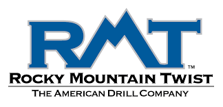 The logo for rocky mountain twist the american drill company