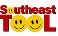 The logo for southeast tool has a smiley face on it.