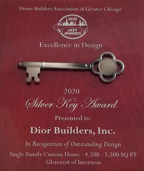 dior builders custom home design award