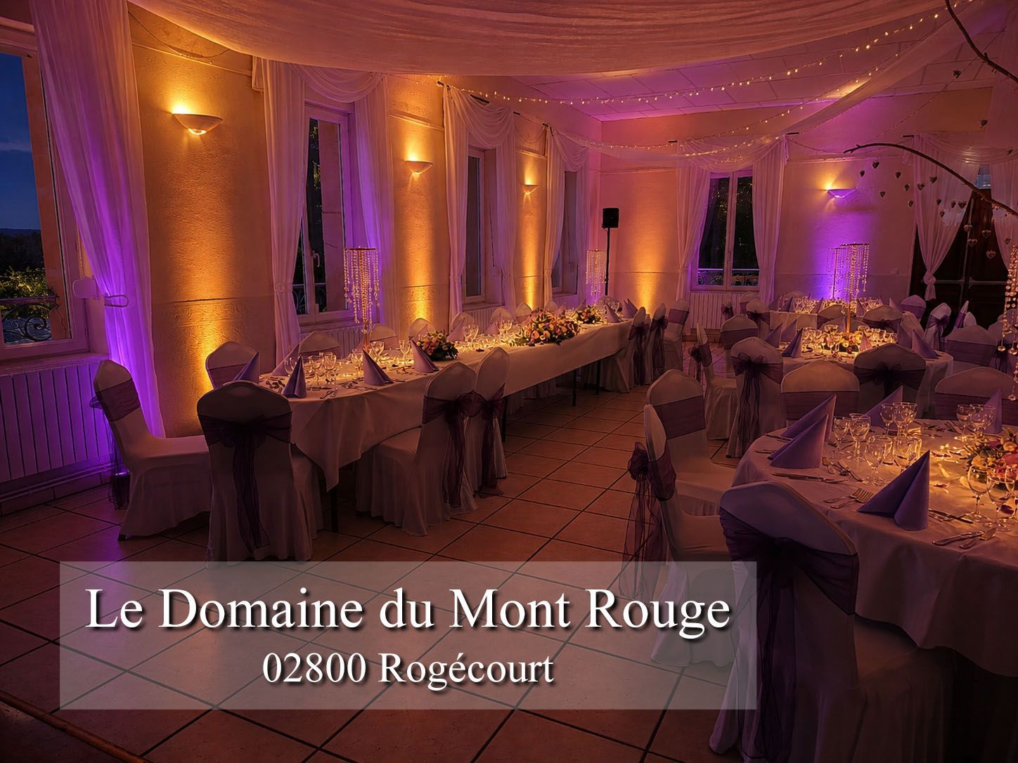 le domaine du mont rouge jean eric dj animation mariage aisne marne oise decoration led ambiance repas mariage